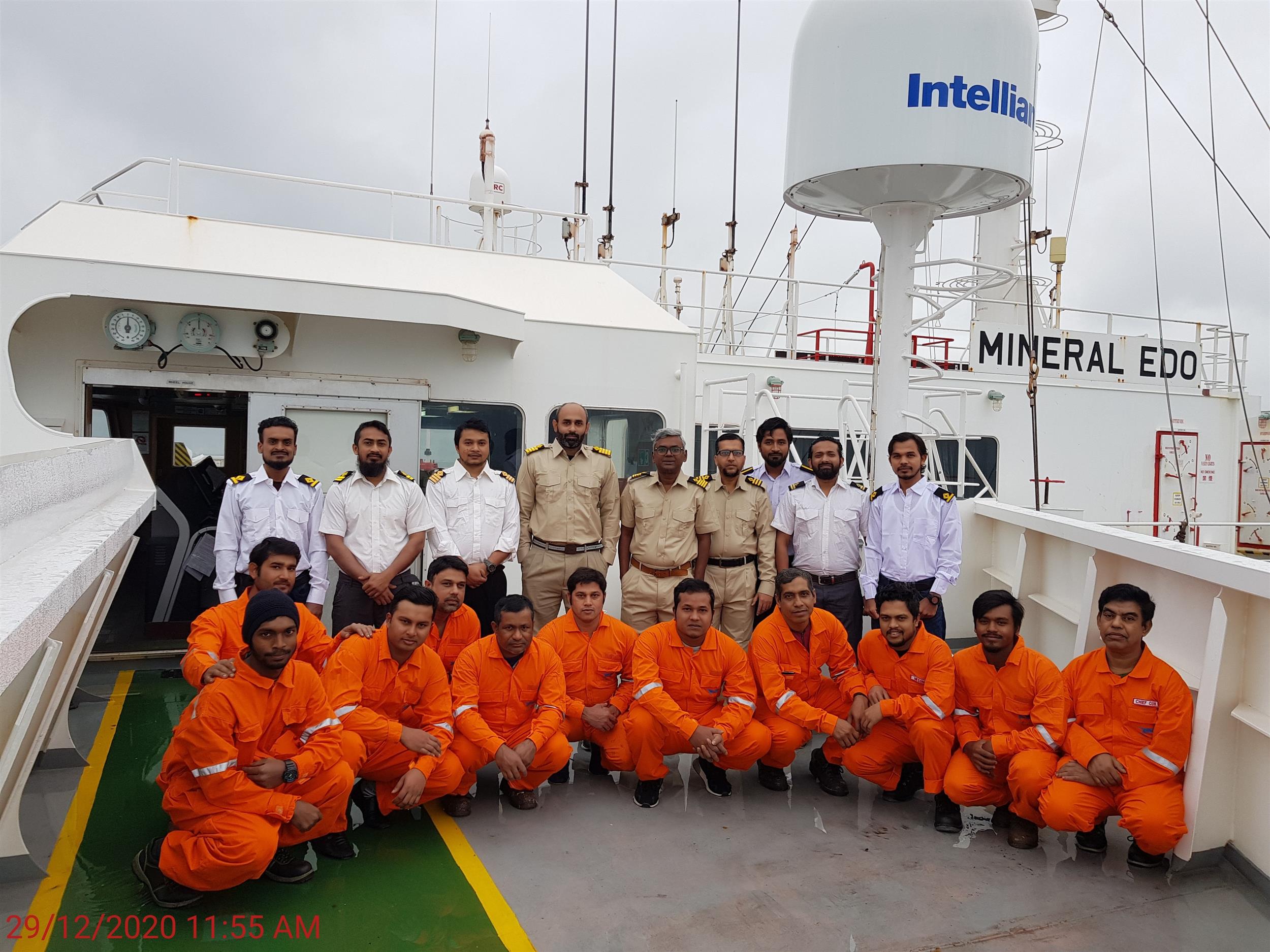 IMA Cadets Onboard on Taken over the vessel MV Mineral Edo by change of crew nationality